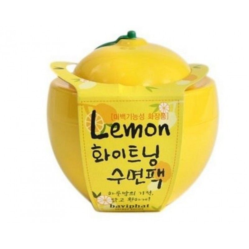 Маска ночная осветляющая c лимоном Baviphat Lemon Whitening Sleeping Pack