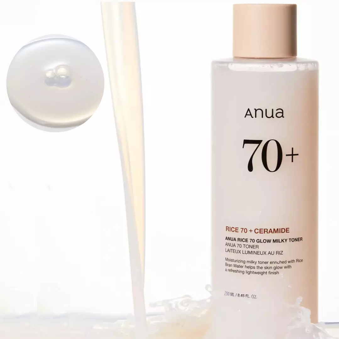 Питательный молочный тонер с рисом для сияния ANUA Rice 70 Glow Milky Toner